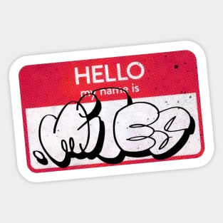 Hello My Name is Miles Sticker